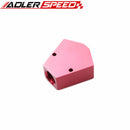 1/2'' Inlet 3/8'' Outlet Female Y-Block Fitting With 1/2" NPT Gauge Port Aluminum