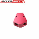 1/2'' Inlet 3/8'' Outlet Female Y-Block Fitting With 1/2" NPT Gauge Port Aluminum