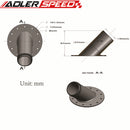 US SHIP Billet Aluminum 45 Degree Fuel Cell Fast Fill Filler Neck 12 Bolt Flange Silver